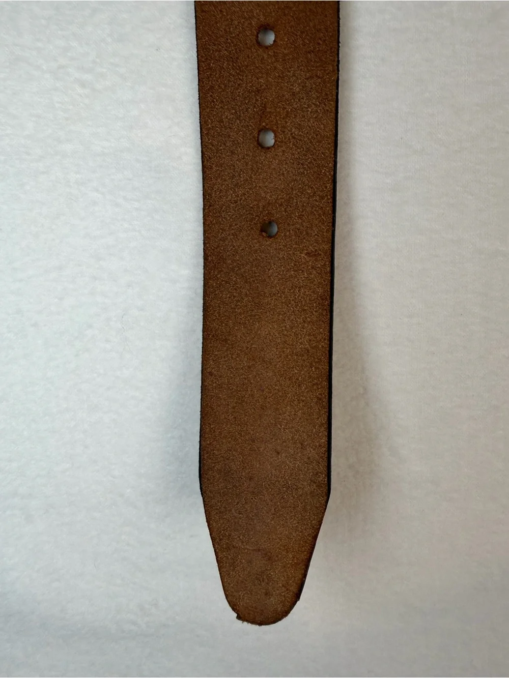 Vintage Hand Tooled Brown Leather Belt Celtic Braid Brass Buckle 29-34”